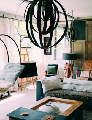 How to decorate a living room that opens straight into a kitchen